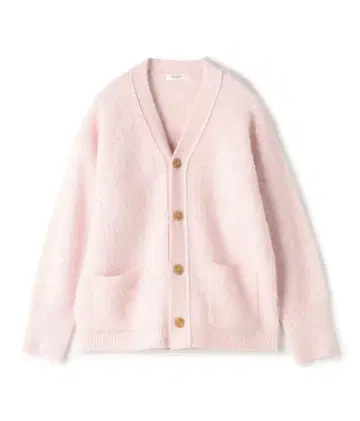 MACPHEE 샤기 알파카 V넥 가디건