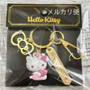 헬로키티 스톤 입체 키링 핑크