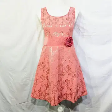 Emily Temple cute A라인 슬리브리스 원피스 핑크