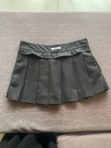 CRANK 플리츠 미니 스커트 그레이 S 사이즈