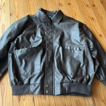 MN.L 브라운 가죽 자켓