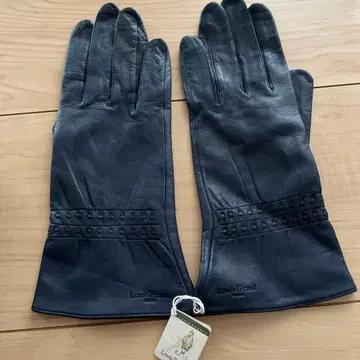 Louis Feraud 다크 네이비 가죽 장갑