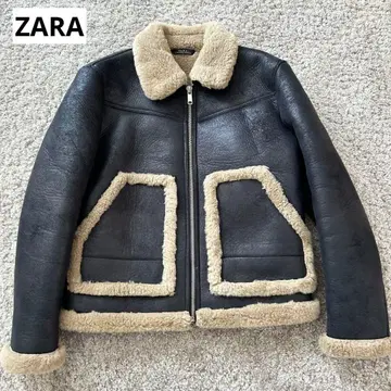 ZARA 페이크 레더 자켓 보아 남성용