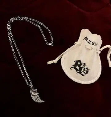 BLESS 실버 925 페더 깃털 모티브 목걸이