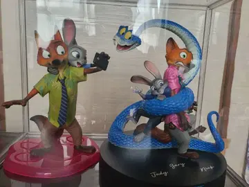 주토피아 닉 와일드 주디 홉스 피규어