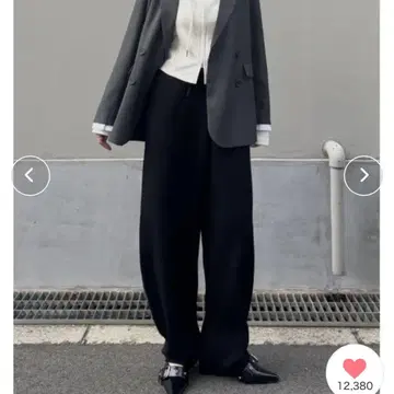 [리디] 니트 배럴 레그 커브 팬츠 블랙 인기 상품