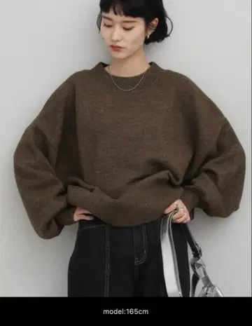 NOGLE 노글 컬러 루즈 리브 니트 스웨터