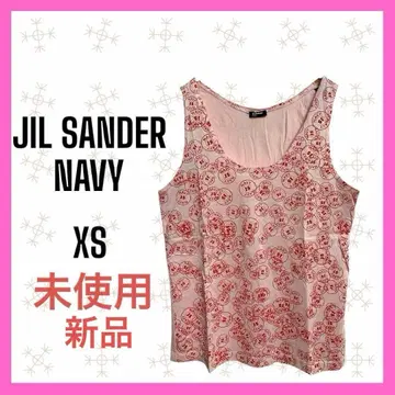 새상품 [JIL SANDER NAVY] 프린트 로고 탱크탑 이탈리아제