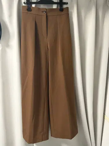 PLST 브라운 웜 리저브 와이드 팬츠 M