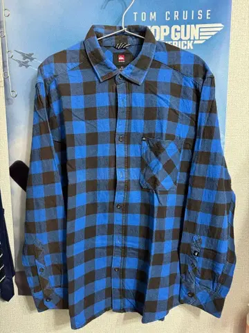 퀵실버 플란넬 셔츠 파랑