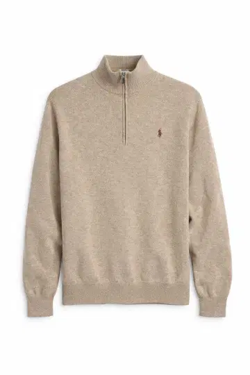 새상품급 랄프 로렌 하프 지퍼 코튼 니트 베이지 XL 상당