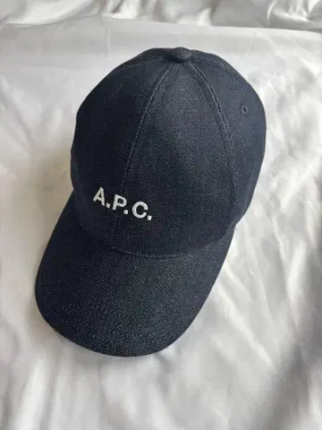 A.P.C. 다크 데님 야구 모자 56cm