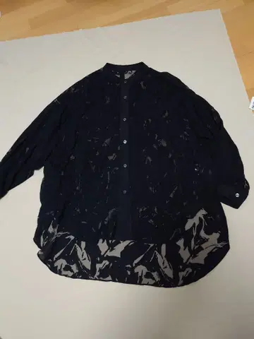 aga 아가 셔츠 블라우스 시어 블랙 긴팔