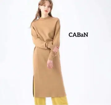 캐번 CABaN 코튼 캐시미어 하이넥 원피스