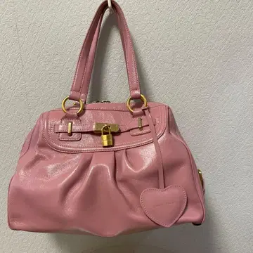 사만다 타바사 핑크 가죽 핸드백 락 포함 (대용량)