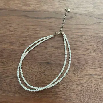 snidel 화이트 펄 초커 목걸이