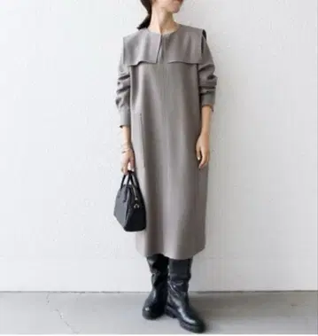 ships any 세일러 카라 롱 원피스 그레이