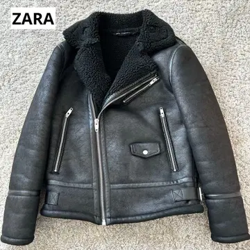 ZARA 인조 가죽 자켓 보아 남성용 블랙