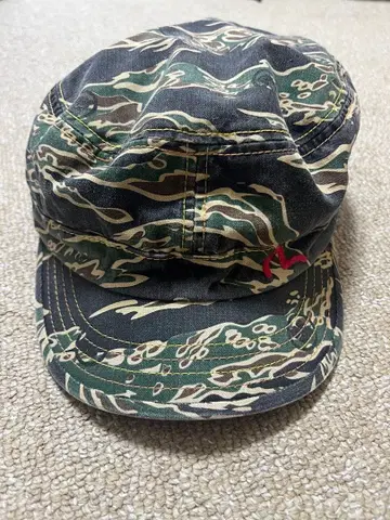 90s EVISU 갈매기 카모플라쥬 워크 캡