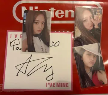 IVE MINE 개별 사인회 유진 친필 사인 색지 트레이딩 카드