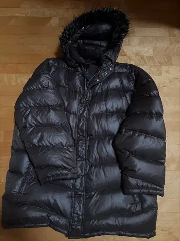 퍼 부착 롱 기장 다운 자켓 4L