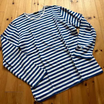 marimekko 마리메꼬 보더 롱 T 티셔츠 남성용 M 사이즈