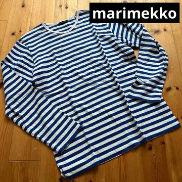 marimekko 마리메꼬 보더 롱 T 티셔츠 남성용 M 사이즈