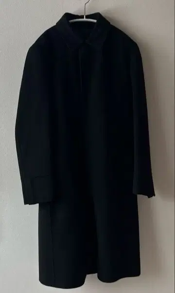 꼼사 드 모드 옴므 블랙 울 코트 캐시미어 혼방 M