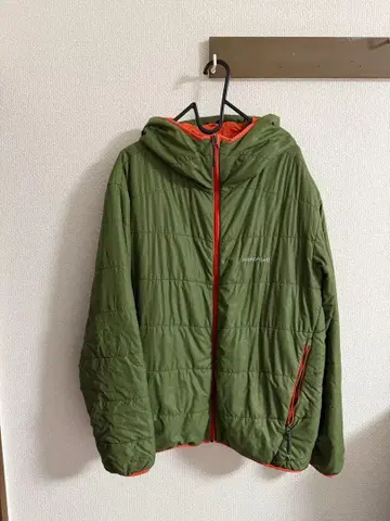 mont-bell 올리브 그린 리버서블 다운 자켓