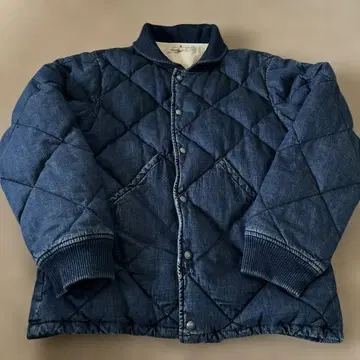 다크 데님 퀼팅 자켓
