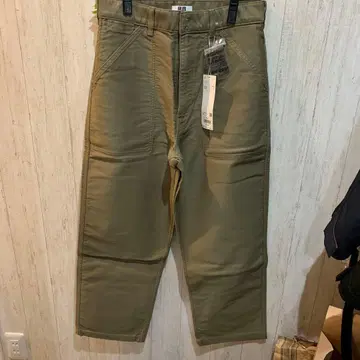 [ 미사용 새상품 ] UNIQLO U 와이드 핏 워크 팬츠 카키 76