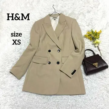 H&M 테일러드 자켓 오버 사이즈 베이지 미들 기장 여성용 XS