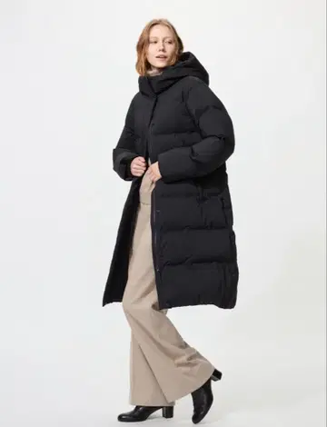 [ 미사용 새상품 ] 2025년 유니클로 심리스 다운 롱 코트 S