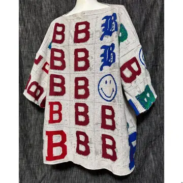 정가 35200엔 BODYSONG. 오버 사이즈 니트 풀오버 프린트