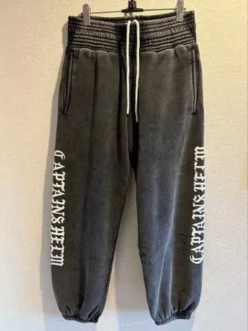 captainhelm 블랙 스웨트 팬츠