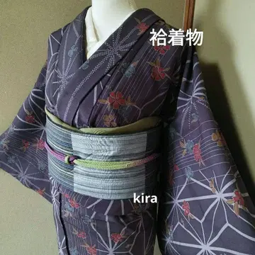 린넨 잎 패턴 워셔블 기모노