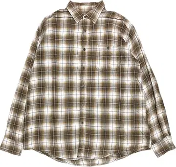 빅 Faded Glory 옴브레 체크 플란넬 셔츠