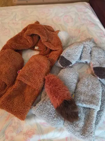 아베일 주토피아 닉 주디 머플러 장갑 꼬리