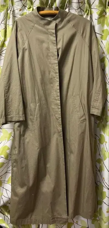 이노분 노카라 베이지 롱 코트