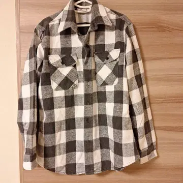 프리미어스 아웃도어스 플란넬 셔츠 화이트 x 그레이