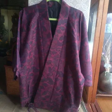 꽃무늬 캐주얼 겉옷 보라색과 와인색 꽃무늬