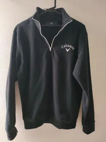 Callaway 캘러웨이 남성용 하프 지퍼 플리스 자켓 L 블랙