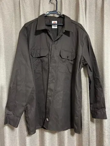 Dickies 브라운 긴팔 셔츠 XL