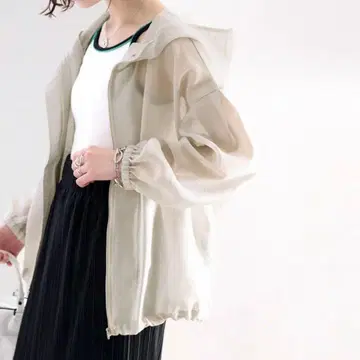 AQXIA 시어 자켓 uv 후드티