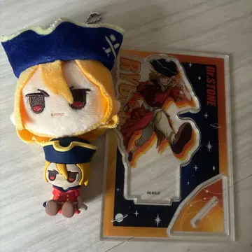 Dr. Stone 류수이 아크릴 스탠드, 축축한 페이스 봉제 인형 키링