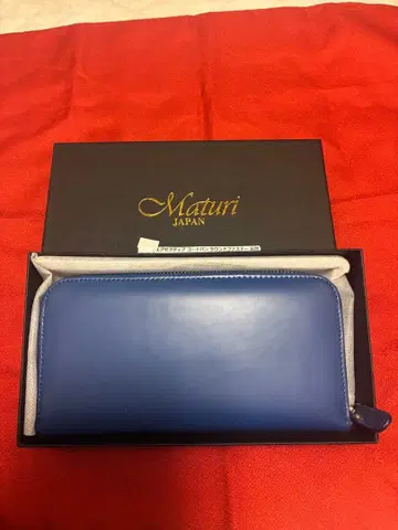 Maturi 파랑 가죽 장지갑
