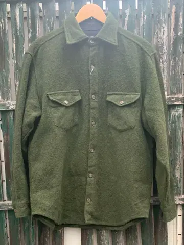 Swanndri 스완 드라이 울 올리브 그린 셔츠 L