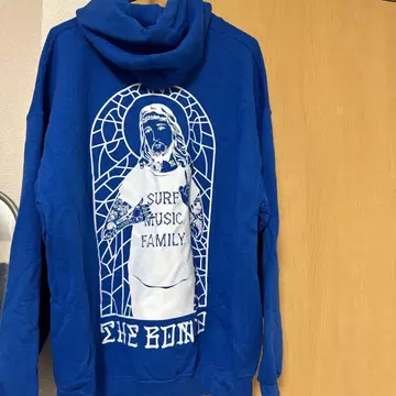 THEBONEZ 파란색 후드 부착 맨투맨