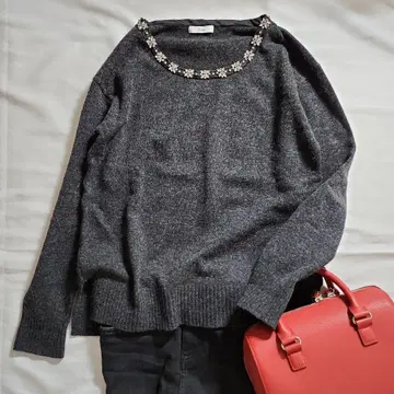 새상품급 IENA 이에나 니트 스웨터 비쥬 울 혼방