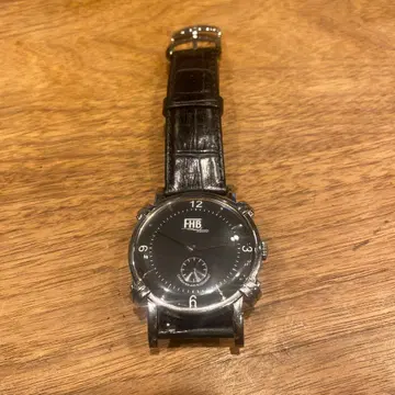 FBH 클래식 Rosemont Ref.F-101 블랙 가죽 손목시계